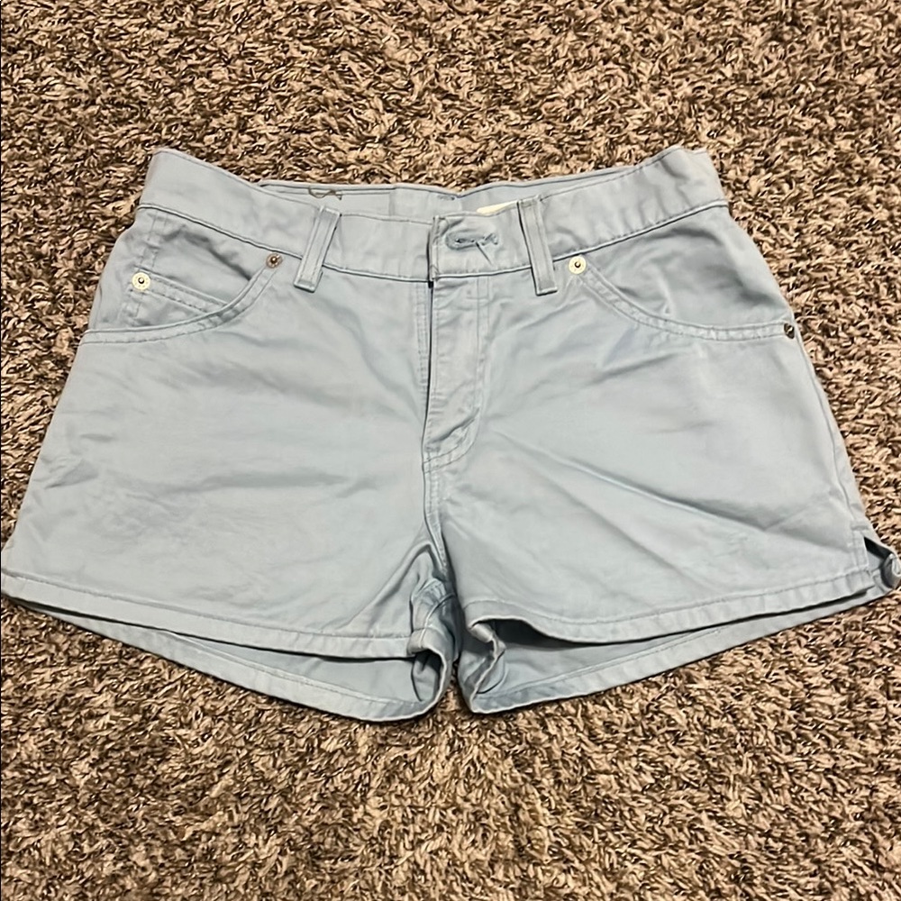 Levi's Blue Denim Shorts Relaxed Fit Cuffed Hem
